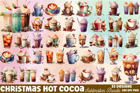 Christmas Hot Cocoa Sublimation Clipart Graphic By Craftart Creative Fabrica