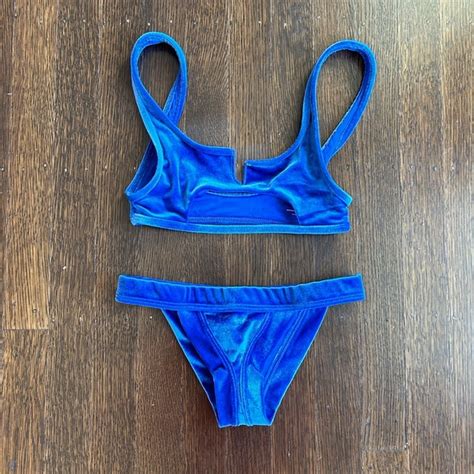 Frankie S Bikinis Swim Frankies Bikinis Velvet Bikini Top Bottom Poshmark