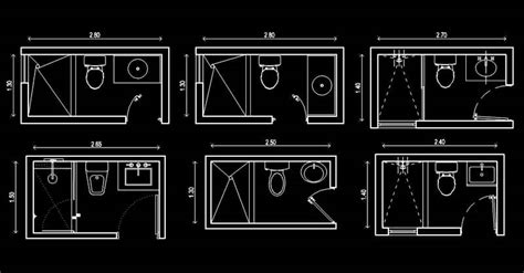 Diseños de cuartos de baño en AutoCAD dwg DWGAutoCAD