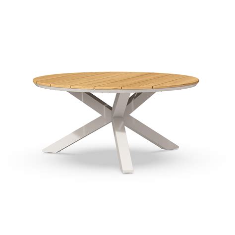 Omnigo Dining Table Teak Cm Creme White Tierra Outdoor