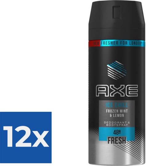 Axe Deospray Ice Chill 150 Ml Voordeelverpakking 12 Stuks Bol