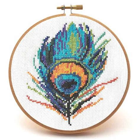 Peacock Feather Cross Stitch Pattern Peacock Fig