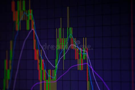 Candle Stick Graph Chart With Indicator Showing Bullish Point Or Stock