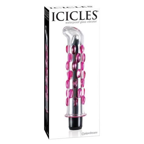 Icicles 19 Elegant Vibrating Glass Dildo With Bumpy Shaft & Special G ...