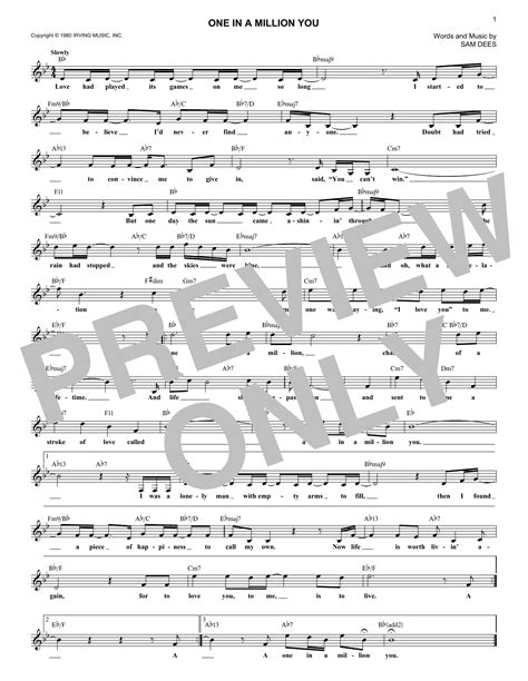 Larry Graham - One In A Million You sheet music