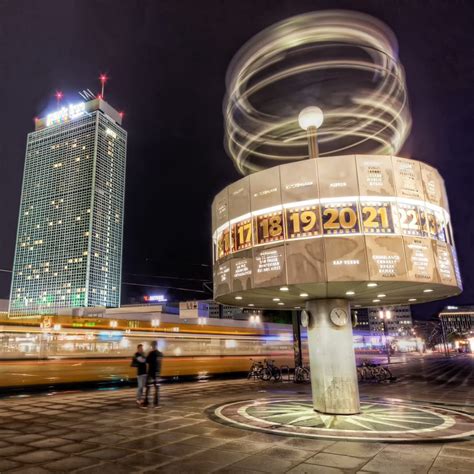 world clock berlin germany  meeting spot  alexanderplatz