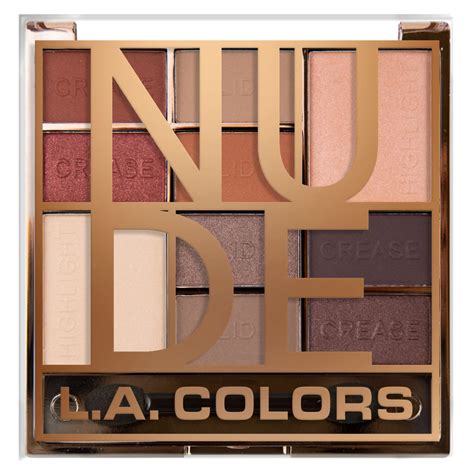 L A Colors Pigmented Color Color Block Eyeshadow Palette Nude Walmart