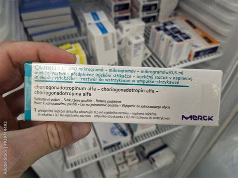 prague czech republic august  ovitrelle box  chorionic