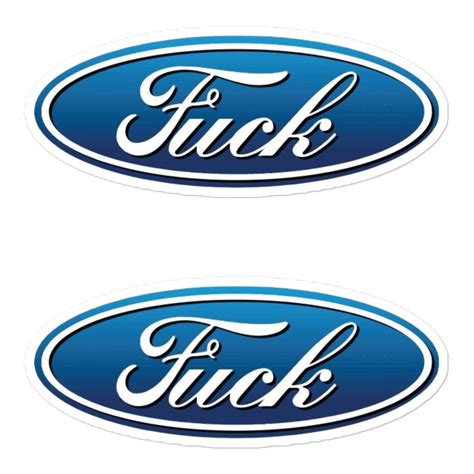 Ford Fuck Parody Logo Sticker Pack Pygear