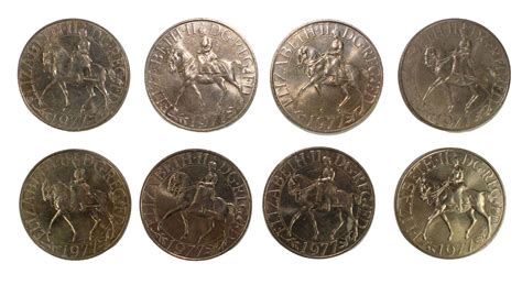 Lot Great Britain Qeii Silver Jubilee Crown Coins