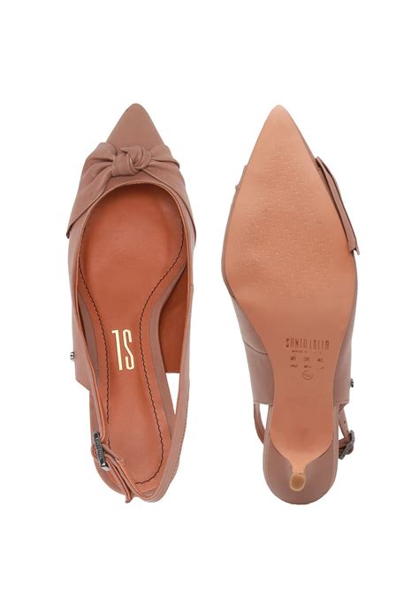 Scarpin Couro Santa Lolla N Nude Compre Agora Dafiti Brasil