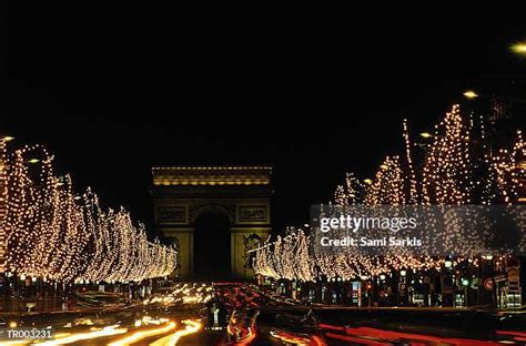 2,100 Christmas Lights On The Champs Elysees In Paris Stock Photos ...