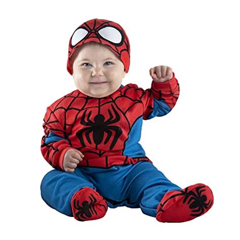 MARVEL Spider Man Official Infant Deluxe Costume Printed Jumpsuit