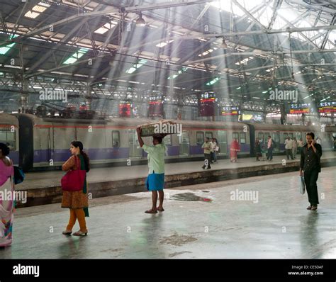 People on a platform inside Chhatrapati Shivaji Terminus previously ...