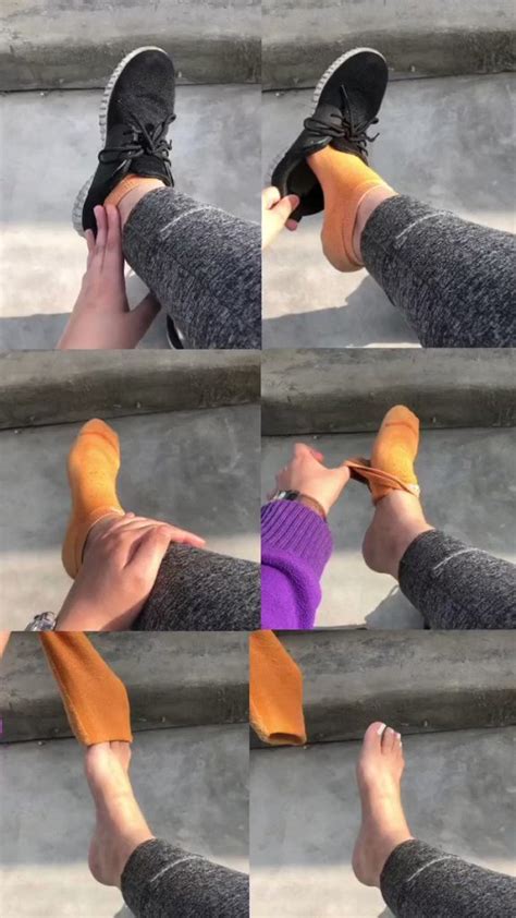 Sock Fetish Removal Babe Takes Off Her Socks To Show Her Bare Feet FeetPlaza