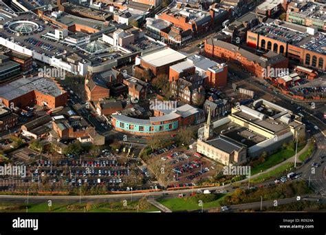 Aerial view of Wolverhampton City Centre Stock Photo - Alamy