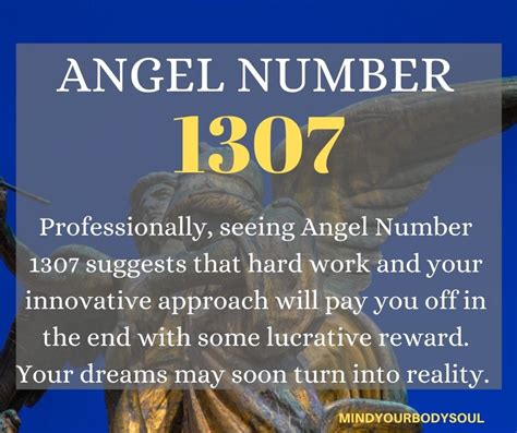 Angel Number 1307 Meaning And Symbolism Mind Your Body Soul