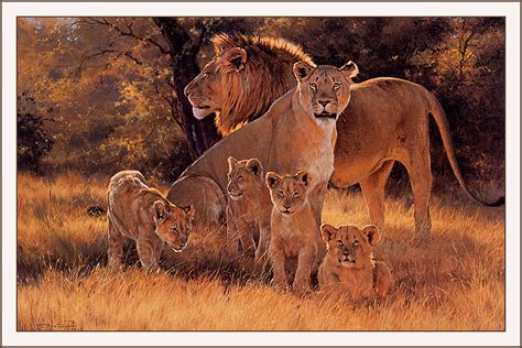 Лев львица и два львенка картина - Фото подборки 3