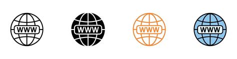 global internet web icons set  world map  digital connectivity