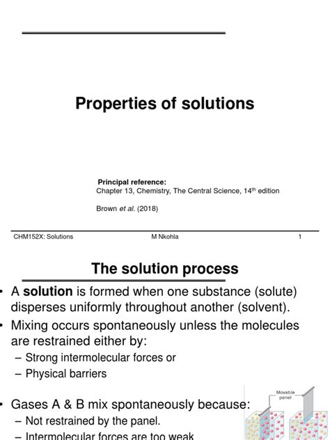 Properties of Solutions 2021 | PDF 