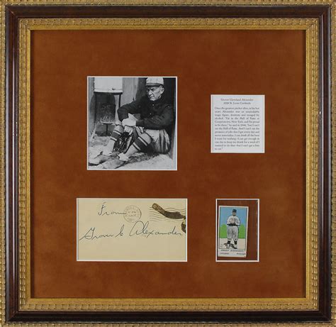 Grover Cleveland Alexander Signature | RR Auction