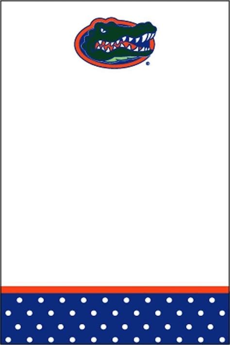 Florida Gators 6 X 4 75 Sheet Magnetic Notepad Head Etsy Magnetic