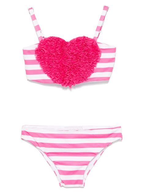 Monnalisa Bikini Con Motivo De Rayas Blanco FARFETCH MX