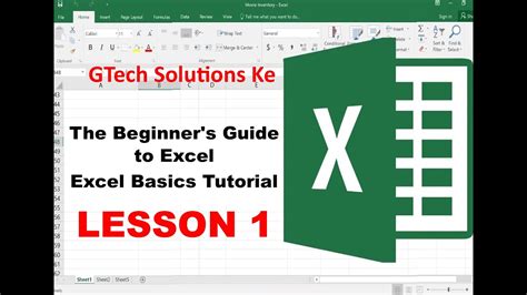 The Beginner S Guide To Excel Excel Basics Tutorial LESSON 1 2021