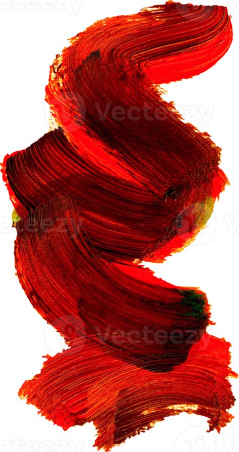 red brush stroke hand drawn watercolor painting illustration  png