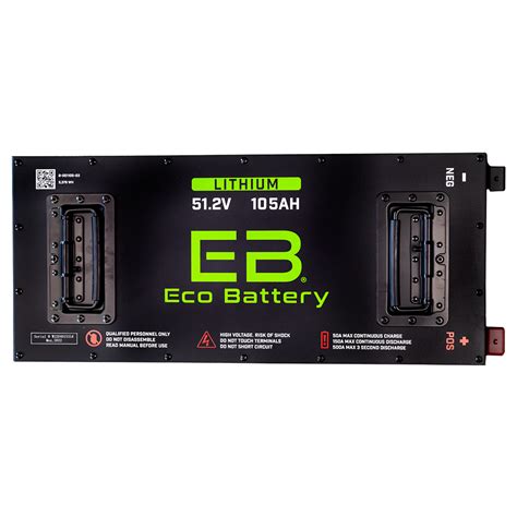 Eco 48 51v 105ah Skinny E Z Go Rxv Lithium Golf Cart Battery