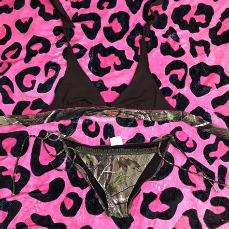 Y2K Bikini Unbranded But Gives Off Real Tree Size Depop