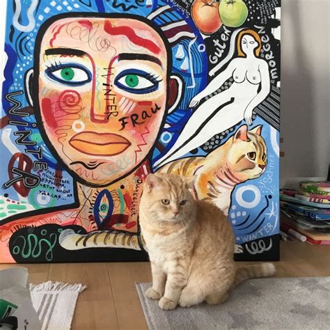 Nude Cat Woman Painting Etsy