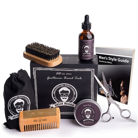 UPGRADED Beard Grooming Kit for Men – Grow a Bushy Beard Care Set with