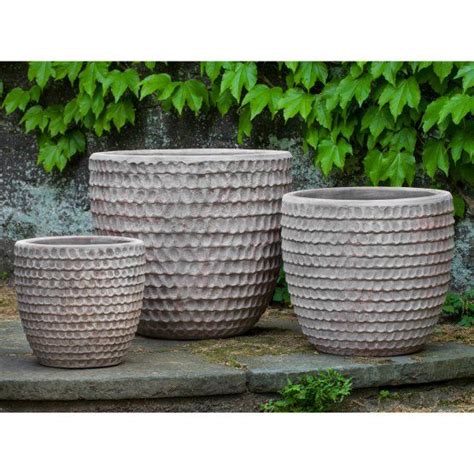 Campania International Dimple Round Planter Set Of Planters