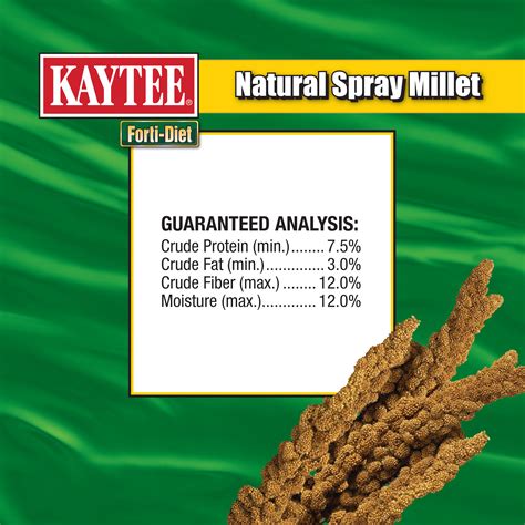 Kaytee Forti Diet Natural Spray Millet Food 7 Oz Treat For Pet Birds