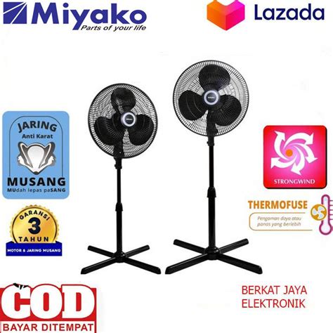 Harga Promo Miyako Kas X Kipas Angin Berdiri Stand Fan Inch