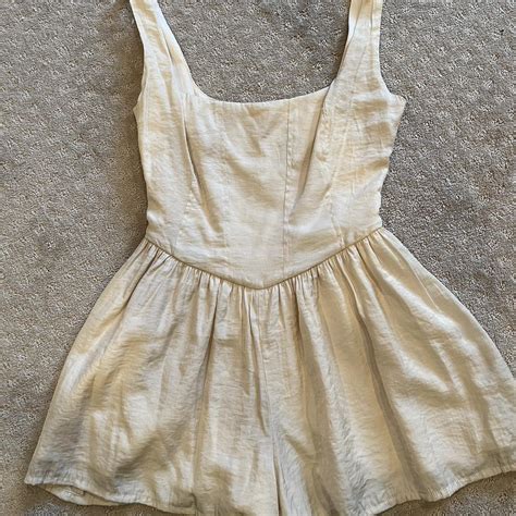 Princess Polly Women S Cream Playsuit Romper Depop