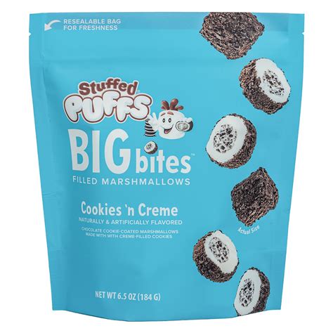 Stuffed Puffs Big Bites Cookies N Creme Filled Marshmallows 6 5 Oz