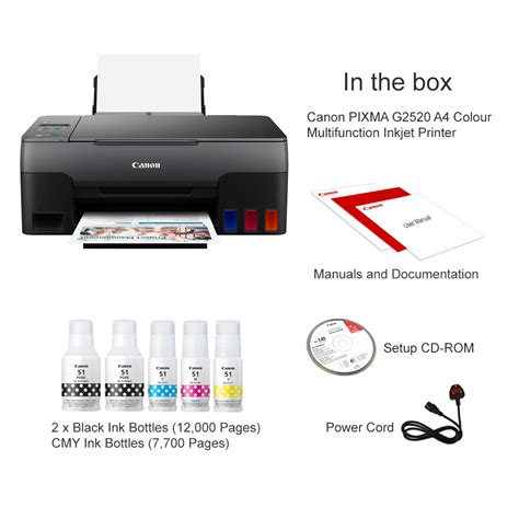 Canon PIXMA G2520 MegaTank A4 Colour Multifunction Inkjet Printer ...