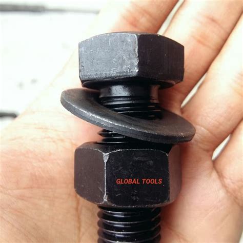 Jual Baut Mur Baja M16 X 50 Baut Baja Hitam Grade 88 High Tensile Bolt