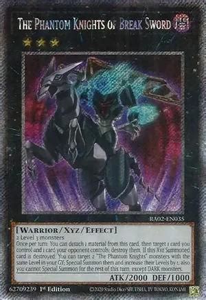 The Phantom Knights Of Break Sword RA02 EN035 Platinum Secret Rare