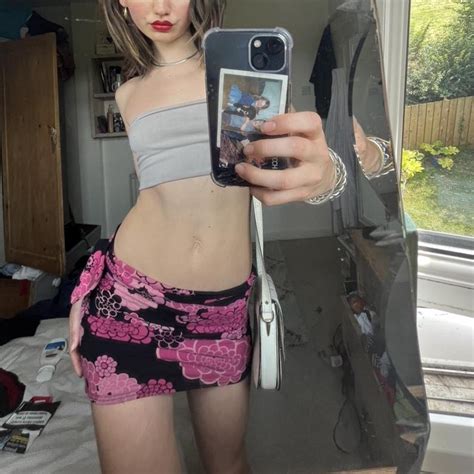 Super Cute Pink And Black Bandeau Top Boob Tube Depop