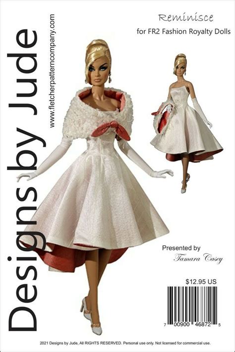 Reminisce Doll Sewing Pattern For Fr Body Fashion Royalty Dolls