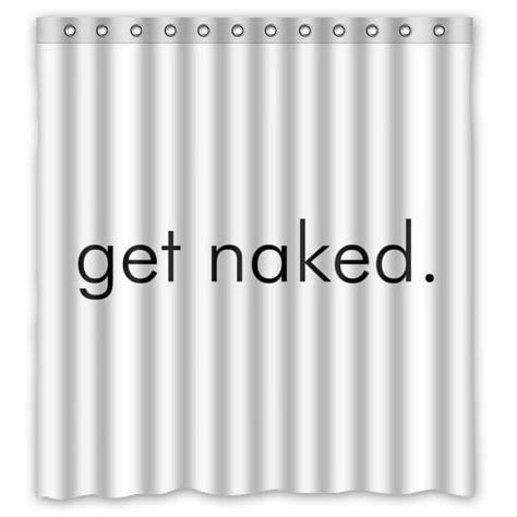 Hellodecor Get Naked Shower Curtain Polyester Fabric Bathroom Decorative Curtain Size X