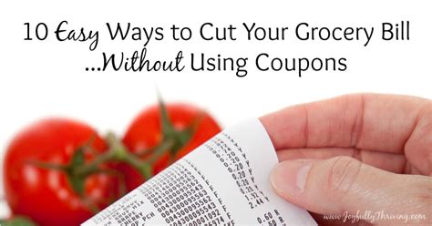10 Easy Ways to Cut Your Grocery Bill Without Coupons