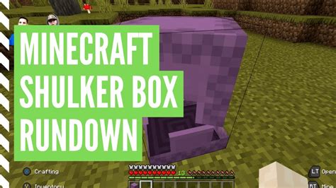 Minecraft Shulker Box Tutorial How To Make And Use Shulker Boxes Youtube