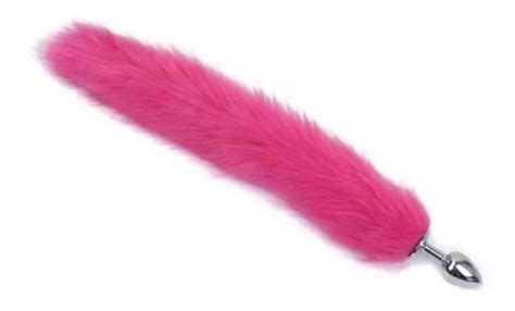 Plug Anal Cola De Zorro Cafe Metalico Acero Inoxidable Cuotas Sin Inter S