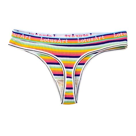 Gibobby Panty Microfibra Con Encaje Logo Personalizado Tangas A Rayas Cintura Bikini Tangas