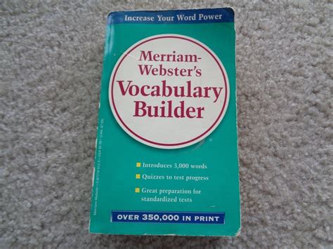 Merriam Webster S Vocabulary Builder By Mary W Cornog Vocabulary