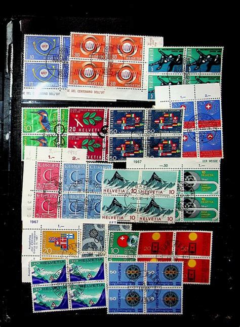 SUISSE 17 BLOCS DE 4 TIMBRES OBLITÉRÉS 1965 1967 L387 Kaufen auf Ricardo